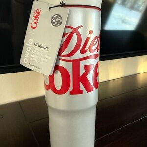 Owala Silver and Red Insulated Tumbler